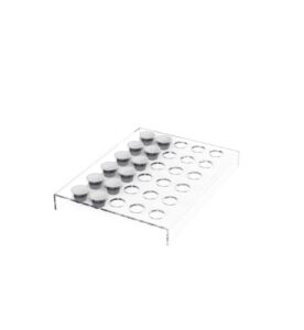 XIAOMANSHANGWU Coffee Pod Holder Organizer Tray,Clear Acrylic Coffee Pod Organizer for 30 Nespresso Capsule Pods,Countertop or In Drawer Storage for Office,Home or Kitchen, 30 Pods