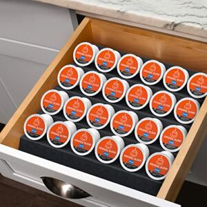 K Cup Holder Compatible with Keurig Coffee Pods (4 Tier) – K Cup Drawer Organizer Holder for Kcup Organization, Countertops & K-Cup Storage K-Cup Coffee Pod Drawer Organizer for Coffee Lovers (1 Pack)