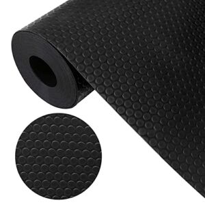 Gocfami Shelf Liners for Kitchen Cabinets, 17.7”x78.7”, Non Adhesive Drawer Liners for Cupboard,EVA Material Non Slip Black Shelf Liners,Waterproof & Durable Cabinet Mat for Bathroom/Pantry/Desk