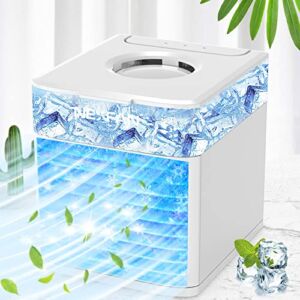 Portable Air Conditioner, Evaporative Mini Air Portable AC in 3 Speed, Personal Conditioner with LED Light Air Cooler for Office Dorm Room
