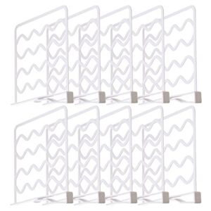 C CRYSTAL LEMON Pack of 10, Shelf Dividers, Plastic Closet Shelving Pieces, Durable Closet Dividers for Maximizing Space, Multifunctional Cabinet Storage Organization for Wardrobe, Bathroom, Kitchen