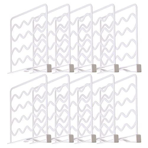 C CRYSTAL LEMON Pack of 10, Shelf Dividers, Plastic Closet Shelving Pieces, Durable Closet Dividers for Maximizing Space, Multifunctional Cabinet Storage Organization for Wardrobe, Bathroom, Kitchen | The Storepaperoomates Retail Market - Fast Affordable Shopping