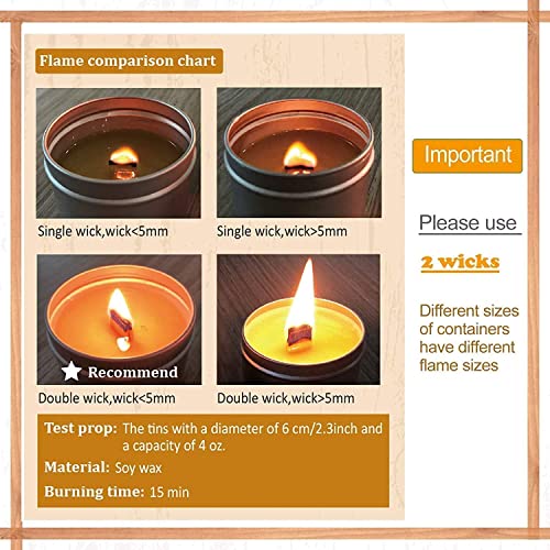 PXBBZDQ Wood Candle Wicks,0.5 X5.9 Inch Woodwick Candles Making,100 pcs Crackling Wood Wicks/Smokeless Candle Wicks for Candle Making（DIM.-.030-.500-6）-（50 Sets） | The Storepaperoomates Retail Market - Fast Affordable Shopping