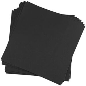 SEUNMUK 150 Pack 12 x 12 Inch Black Cardstock Paper, 80 lb Printable Black Colored Cardstock, Cover Card Stock for Scrapbooking, Craft Calligraphy, Cards, 216gsm Thickness