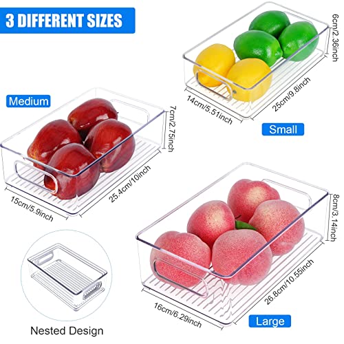 Set Of 12 Stackable Organizing Bins, Plastic Pantry Bins, Refrigerator Organization, Clear Kitchen Cabinet Organizing Bins- Hand Wash Only | The Storepaperoomates Retail Market - Fast Affordable Shopping