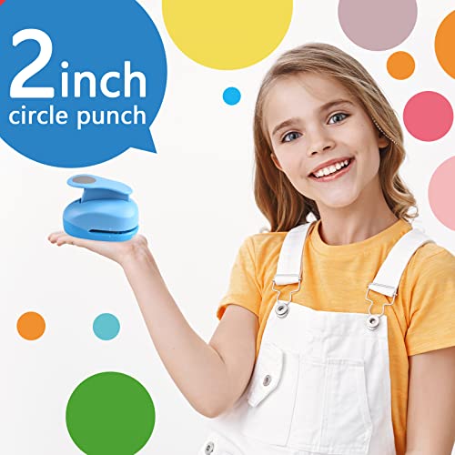 LOONENG 2 Inch Circle Punch, Circle Shape Lever Action Craft Punch, 50mm Round Shape Circle Hole Punch for Paper Crafts, Cardstock, Gift Wrapping, Greeting Cards and Scrapbooks | The Storepaperoomates Retail Market - Fast Affordable Shopping