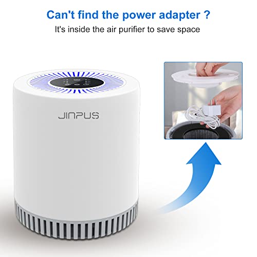 JINPUS Air Purifier for Home Bedroom Smoke Pollen Pets Hair Odor Dust with H13 True HEPA Filter (Available for California) | The Storepaperoomates Retail Market - Fast Affordable Shopping