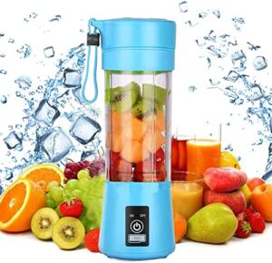 BLUWTE Portable Blender, Personal Blender for Smoothies , Juicer Cup ,Electric Fruit Mixer, with USB Charge, Six 3D Blades for Excellent Blending, 380 ml