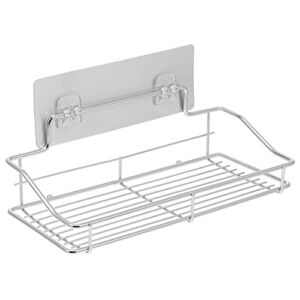 Cabilock Wall Mounted Wire Baskets Stainless Steel Floating Shelf Wall Stoage Rack Display Shelf for Kitchen Bathroom Organizing (Silver)