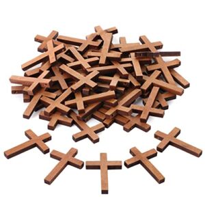 Mr. Pen- Wooden Crosses, 1.2×1.75 Inches, 50 Pack, Small Wooden Crosses, Wood Crosses for Crafts, Small Cross Pendant, Mini Cross, Small Crosses, Christmas Gifts, Stocking Stuffers