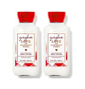 Bath and Body Works Gingham Love Super Smooth Body Lotion Sets Gift For Women 8 Oz -2 Pack (Gingham Love)