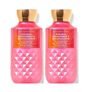 Bath and Body WorksBahamas Passionfruit & Banana Flower Super Smooth Body Lotion Sets Gift For Women 8 Oz -2 Pack (Bahamas Passionfruit & Banana Flower)