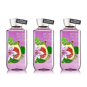 Bath and Body Works Brown Sugar and Fig Shea Enriched 10 oz Shower Gel (3 Pack)