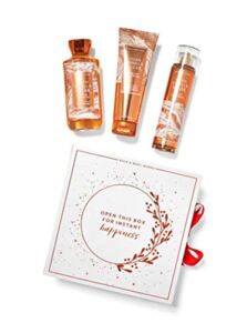 Bath & Body Works Warm Vanilla Sugar Gift Box Set – Body Cream, Fragrance Mist & Shower Gel, Full Size