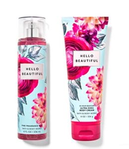 Bath and Body Works – Hello Beautiful – Gift Set – Fine Fragrance Mist & Body Cream – 2020