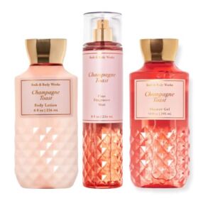 Bath and Body Works – Champagne Toast – Daily Trio – Shower Gel, Fine Fragrance Mist & Super Smooth Body Lotion