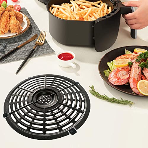3.7QT Round Air Fryer Grill Crisper Tray Plate for PowerXL Gowise Crux Air Fryers, 8.07IN Upgraded Double-layer Coating Air Fryer Grill Pan Plate Griller Rack Grate Insert for 3.7QT 4QT Air Fryers | The Storepaperoomates Retail Market - Fast Affordable Shopping