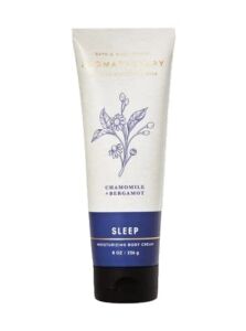 Bath and Body Works Body Care Aromatherapy Moisturizing Body Cream w/Essential Oils – 8 oz Many Scents (SLEEP – Chamomile + Bergamot)