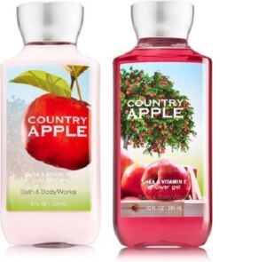 Bath and Body Works Country Apple (1) Body Lotion & (1) Shower Gel Set-Full Size Bottles