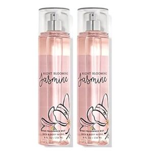 Bath and Body Works Night Blooming Jasmine Fine Fragrance Body Spray Mist Perfume Gift Set – Value Pack Lot of 2 (Night Blooming Jasmine)