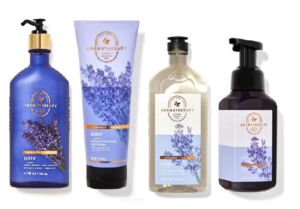 Bath & Body Works Bath and Body Works Aromatherapy LAVENDER + VANILLA Deluxe Gift Set – Body Cream – Body Lotion – Body Wash and Gentle Foaming Hand Soap – Full Size
