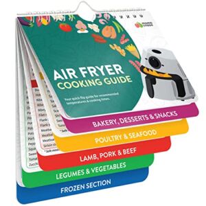 Air Fryer Cheat Sheet Magnets Cooking Guide Booklet – Air Fryer Magnetic Cheat Sheet Set Cooking Times Chart – Cookbooks Instant Air Fryer Accessories Oven Cooking Pot Temp Guide Kitchen Conversion