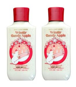 Bath and Body Works Winter Candy Apple Super Smooth Body Lotion 8 Oz -2 Pack (Winter Candy Apple)