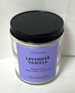 Bath and Body Works Lavender Vanilla Medium One Wick Candle. 7 Oz.