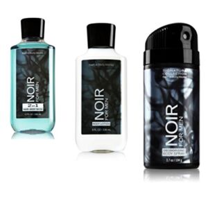 BATH AND BODY WORKS, GIFT SET NOIR FOR MEN,LOTION,BODY WASH,DEODORIZING.