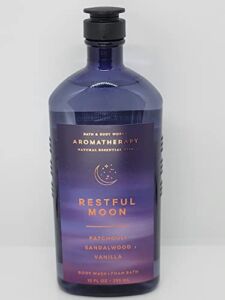 Bath and Body Works Aromatherapy Restful Moon Body Wash and Foam Bath – 10oz