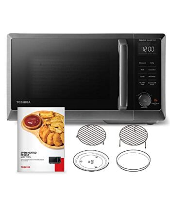 TOSHIBA 6-in-1 Inverter Microwave Oven Air Fryer Combo, Countertop Microwave, Healthy Air Fryer, Broil, Convection, Speedy Combi, Even Defrost, 11.3’’ Turntable, Eco-Mode, Sound On/Off, 27 Auto Menu | The Storepaperoomates Retail Market - Fast Affordable Shopping