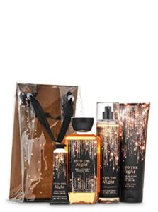Bath and Body Works INTO THE NIGHT Gift Bag Set – Body Cream – Shower Gel – Hand Cream and Fine Fragrance Mist – Full Size