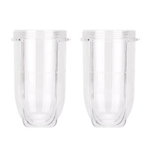 2 PCS Replacement Cups For Magic Bullet Replacement Parts 16OZ Blender Cups Jar compatible with 250W Magic Bullet MB1001 Series Juicer Mixer