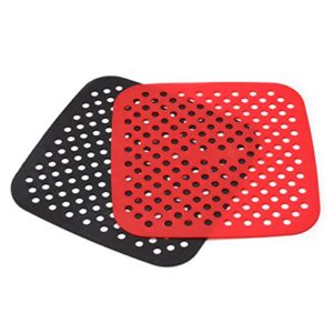 Air Fryer Silicone Liners,2 Pack 8.5 Inch Reusable Food-Grade Silicone Mat, Non-stick Heat Resistant Air Fryer Accessories