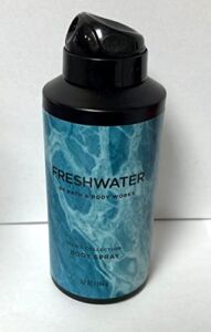 Bath and Body Works Mens Collection FRESHWATER Deodorizing Body Spray 3.7 Ounce
