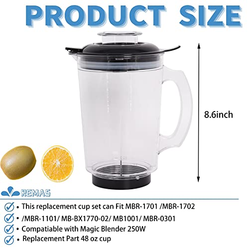 48 Clade Compatible with Magic Bullet Blender Mixer Juicer 250W MBR-1101 MB-BX1770-02 MB1001 MBR-0301 Replacement Parts Parts Comes with a Gasket Rubber Gear | The Storepaperoomates Retail Market - Fast Affordable Shopping
