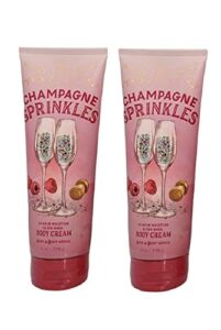 Bath and Body Works Champagne Sprinkles 2 Pack Ultra Shea Body Cream 8 Oz. (Champagne Sprinkles)