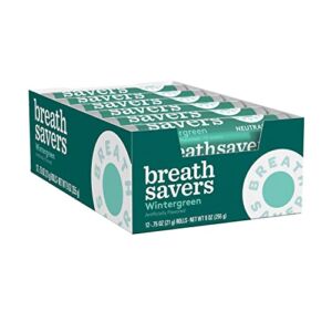 BREATH SAVERS Wintergreen Sugar Free Breath Mints, Individually Wrapped, 0.75 oz Rolls (24 Count)