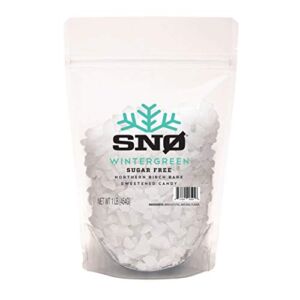 Wintergreen Xylitol Candy Chips – SNØ 1LB Bag – Handcrafted w/ ONLY 2 Ingredients | Diabetic-friendly, Non-GMO, Vegan, Keto, GF & Kosher | Purest sugar-free candy in the world!