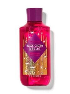 Bath and Body Works Black Cherry Merlot Shower Gel Wash 10 Ounce Gold Disco Label