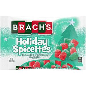 Brach’s Holiday Spicettes, Cinnamon And Wintergreen Jelly Drops – 2 Pack