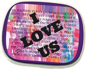 Gears Out I Love Us Mints – Romantic Statement Design Mint tin – Novelty Candy for Women – Wintergreen Breath Mints, Sugar-Free