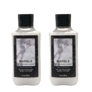 Bath and Body Works Gift Set of 2 – 8 Ounce Lotion – (Marble)