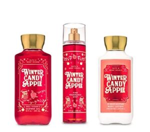 Bath and Body Works – Winter Candy Apple – Winter 2019 – Daily Trio – Shower Gel, Fine Fragrance Mist & Super Smooth Body Lotion