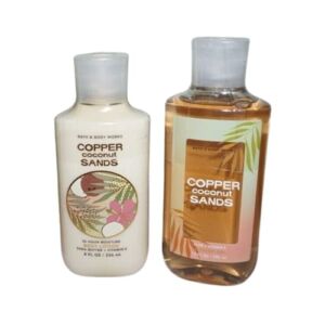 Bath and Body Works Gift Set of 10 oz Shower Gel and 8 oz Lotion (Copper Coconut Sands)