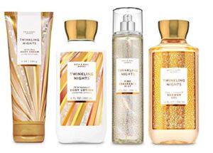 Bath & Body Works TWINKLING NIGHTS – Deluxe Gift Set Body Lotion – Body Cream – Fragrance Mist and Shower Gel – Full Size