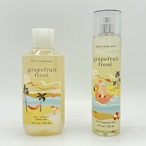 Bath & Body Works Grapefruit Frose 2-Piece Bundle, 10oz Shower Gel and 8oz Fine Fragrance Mist