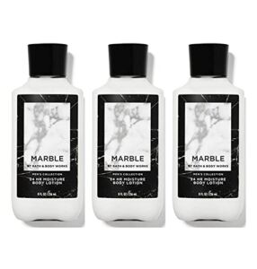 Bath and Body Works Marble For Men Body Lotion Value Pack – Gift Set 3 Full Size (Marble)