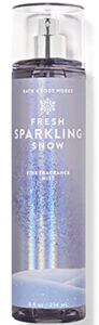 Bath & Body Works Fresh Sparking Snow Fine Fragrance Body Mist Spray 8 Ounce (Fresh Sparking Snow)