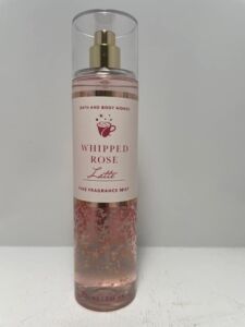 Bath and Body Works Whipped Rose Latte Fine Fragrance Mist 8 Ounce Body Spray Pink Confetti Bottle